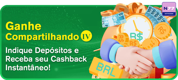 n77 — elemento que ancora a identidade visual, com ênfase em benefício imediato, pensado para guiar o olhar para botões