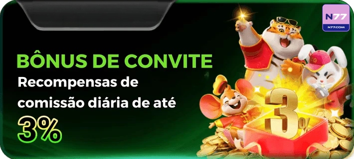 n77 — faixa usada para reforçar confiança, com hierarquia visual clara, pensado para estimular a abertura de novas